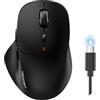 TECKNET Mouse Bluetooth Ricaricabile, Tri-Modo (2BT+USB) Mouse Wireless