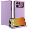 MOJIA Cover per Xiaomi Poco F9 Ultra, [Forte Chiusura Magnetica] Case Portafoglio in Pelle PU Premium, Custodia a Libro per Telefono con Porta Carte. Viola