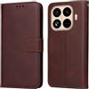 YUXING Cover per Xiaomi 17T Pro 5G, Custodia a Libro in Pelle, Portafoglio | Blocco RFID, Porta Carte e Tasca per Contanti, Chiusura Magnetica Laterale, Funzione Supporto, Flip Case, Antiurto-Marrone