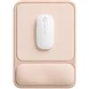 Giecy Tappetino Mouse Ergonomico con Poggiapolso in Gel (Albicocca nudo) | Design Antipressione, Base Antiscivolo, Comfort Migliorato, Per Ufficio e Gaming