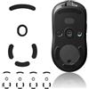 YFYWINSH Set di 4 piedini adesivi per mouse compatibili con Logitech G Pro Wireless Gaming, piedini di ricambio per mouse su misura, ultra veloci, arrotondati, basso attrito, ricambio durevole, nero