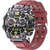 Rainbuvvy Smartwatch da uomo, touchscreen da 1,5 pollici, 4G LTE, 3GB+32GB, activity tracker, batteria da 1150 mAh, doppia fotocamera, WiFi, GPS, sistema autonomo (Rosso)