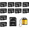 Lerdisk Confezione da 10 Schede Micro SD | Per Lettori MP3, Telefoni Obsoleti & Dispositivi SD | IP65, Antishock e Certificato CE (64GB (U3))