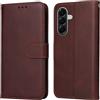 YUXING Cover per Samsung Galaxy A57 5G, Custodia a Libro in Pelle | Portafoglio, Blocco RFID, Porta Carte e Tasca Contanti, Chiusura Magnetica, Supporto, Antiurto-Marrone