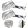 CTRICALVER Dissipatore, CTRICALVER d'argento Dissipatore Alluminio (4 Pezzi), 40mm x 40mm x11mm, con Nastro 3M, per transistor amplificatore a LED ad alta potenza