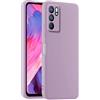 HULLIN Custodia per Telefono in Silicone Colorato, Adatta per OPPO Reno6 5G (6.43) - Erba Viola