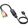 CAMWAY Convertitore da AV a HDMI 1080P,Supporta Commutazione 16: 9/4: 3