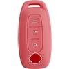 OTMIK Custodia in Silicone per Chiavi per Nissan X-trail T33 Qashqai J12 Teana 2022 2023 2 Pulsante Accessorio per auto con Supporto a Guscio Remoto (Rosa)