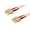 1aTTack.de 1x 1m OM2 LWL DX DUPLEX cavo patch SC/UPC - SC/UPC MM MULTIMODALE - 50/125 µm LSZH arancione