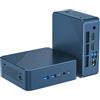 Glorlin Mini PC Ryzen 5 3501U - 8GB RAM, 256GB SSD, Micro PC Desktop con Triple-4K, WiFi 6 & Bluetooth 5.3, Mini Computer Compatto per Home Office & Office