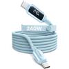 INIU 240W Cavo USB C a USB C, [2m] PD Cavo in Silicone per Ricarica Rapida | Display LED, Resistente, Morbido Cavo in Silicone per iPhone 17 16 15 Pro Max, Samsung Galaxy S26 S25, MacBook，iPad, Blu
