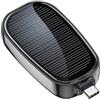 Asyduey Power Bank Portatile Solare da 1200 mAh, Caricabatterie di Emergenza per Esterni, Power Bank Mobile Wireless di Tipo C per