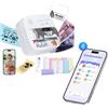 wellkitch Mini stampante termica portatile - stampante WiFi senza inchiostro per foto, etichette adesive personalizzate | perfetta per album, tempo libero creativo, stampa tascabile