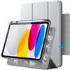 JETech Custodia Magnetica Rimovibile per iPad (A16) 11ª/10ª Gen, Argento | Per 2025/2022 Modello, Cover Rotante, Porta Pencil, Supporto Verticale/Orizzontale, Visione Rialzata, Auto Svegliati/Sonno