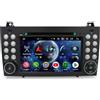 erisin Autoradio Android 16 per Mercedes SLK R171 CarPlay Android Auto GPS 7 | Schermo touch 7 2 DIN con Apple CarPlay wireless GPS Navigatore, DSP, Bluetooth, CD/DVD e comandi al volante