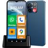 uleway 4G Telefono Cellulare per Anziani Sbloccato, Icone Extra-Grandi, Blu