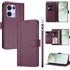 linsuyu Cover Compatible con Oppo Reno13 Pro 5G 【Design a portafoglio due scomparti per carte】 Custodia per cellulare Violet