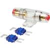 tomzz Audio 5800-054 Portafusibili Mini ANL trasparente per cavi fino a 25 qmm + 2 fusibili da 60 A