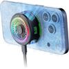Black Shark FunCooler 6 Raffreddatore Magnetico per Telefono per Gaming, Ventola di Raffreddamento Portatile con Luce RGB, Radiante per Telefono Controllato da App per Serie Magnetica iPhone(Nero)
