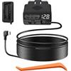 eSynic OBD2 Hardwire Kit Filo Rigido USB-C 5V/3A per Dash Cam, Alimentazione 12V/24V con Protezione Batteria 6 Livelli, Voltmetro LED, Ritardo 20 Min, Cavo 3.5m per Modalità Parcheggio 24/7