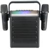 PRIXTON Karaoke Portatile Party Star con 2 Microfoni Wireless, Bluetooth, Luci LED, USB, Micro SD, AUX e Jack, Batteria Ricaricabile, 30 W, Autonomia 7-8 ore