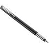 Parker 2055853 Vector Penna stilografica SET, Nero con parti cromate, tratto M, cinque cartucce con inchiostro blu auswaschbarer