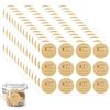 peiqiup Kraft Stickers (420 Pezzi), Etichette autoadesive per marmellate, Un foglio con 12 etichette, 35 fogli, Per Barattoli,Buste,Regali,Matrimonio Compleanno Ringraziamento Festa DIY
