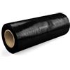 Netuno 1 rotolo di pellicola elastica nera 25 cm 1 kg 190 m 23 Micron pellicola imballo film imballaggio manuale mini roll estensibile per pacchi rotolo stretch per scatole protezione oggetti
