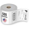 Dasher Products 100x150mm (4x6) Etichette termiche spedizione in rotolo, 500 etichette termico diretto autoadesive DHL UPS, perforate, compatibili con Rollo Zebra MUNBYN Polono e gran parte delle stampanti 4x6