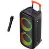 Celly, Cassa Bluetooth Portatile con Microfono Wireless e Effetti Luminosi, Tecnologia True Wireless Stereo per Feste ed Eventi, Facile da Trasportare, Potenza di 40W