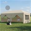 JUMMICO Gazebo 3x6m Pieghevole Impermeabile con Zanzariera - Beige