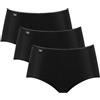 sloggi Donna 24/7 Microfibre Midi C3P, Nero, 44