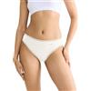 Sloggi Women's Go Crush High Leg C3P - Slip da Donna, Colore: Bianco Seta, M (Confezione da 3), Bianco Seta., M