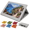 BUERPINKING Tabella per puzzle pieghevole, 1000 pezzi, tavolo per puzzle, tappetino portatile con 6 vaschette colorate, copertura 2 in 1 e supporto per puzzle, grigio chiaro
