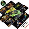 SiYear Scratch Art per adulti, kit per pittura con graffio fosforescente, set per incisione, regalo antistress per gli amanti del fai da te, decorazione creativa per la casa (serie animali-A5)