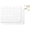 NUOM Puzzle vuoto in legno da colorare set 8 pezzi, 36 tasselli per tavola, puzzle bianco fai da te 20x15 cm, attività creativa per formazione, hobby e idea regalo