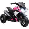 HOMCOM Moto Elettrica per Bambini 37-60 Mesi 6V con Pedale, Fari, Rosa | Motorino Elettrico per Bambini, Musica e Clacson, 3 km/h Mini Moto, Max 25kg