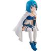 Jilijia Miki Sayaka Figura Seduta Pose Anime Girl Model Statue 16cm | Blue Dress Manga Personaggio Scultura, PVC Figurine Desktop Decorations, Collezionabile per i Fan