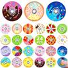 SCIONE Confezione da 24 Fidget Spinners Ciambelle per Bambini - Mini Ciambelle Colorate per Bomboniere, Giocattoli Sensoriali a Tema Dolce, Premi per Giochi, Ricompense per la Classe (4 cm)