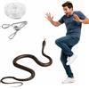 ZhouWei Serpente In Gomma Scherzi, 120 cm Finto Serpente Giocattolo Halloween Include Filo Trasparente e Clip Giocattolo a Forma di Serpenti per Scherzi Relax e Intrattenimento di Halloween