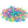 QUARKZMAN 50Pcs Mini Dadi, 5mm/0.2 Dadi Piccoli In Acrilico A Sei Facce Con Punti Per Giochi Da Tavolo Party, 5 Colori Trasparenti