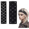 AffeGifts Fascia Capelli Punk 2 Pezzi, Fascia Capelli Nera Y2k Grunge, Fascia Con Borchie & Punte, Accessorio Gothic Rock Punk Per Concerti, Festival & Uso Quotidiano
