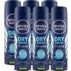 FEI FAN Deodorante Spray Men, DRY FRESH, 72h Deo Protection. Dual Protect: Antibacterial - 0% Alcool. Anti-Traspirante 150ml (6 Spray)