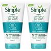 Simple Daily Skin Detox Detergente Viso Purificante, 150ml Confezione da 2