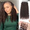 Renyarch Miracle Deep Wave Mini Knots Crochet Human Hair Bundles for Black Women 16 Pollici Crochet Human 125g 100c Brown Water Wave Wet and Wavy Invisible Knotless Curly Extensions