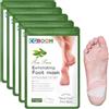 AWIWTOBQ Maschera Piedi Esfoliante | Trattamento Calli e Duroni | Cura e Scrub Piedi | Peeling Piedi Forte | Pulizia Talloni Screpolati | Foot Peel Mask Calzini Pedicure Peel Off | Pesca 5 Paia