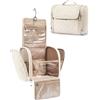 BAGSMART Grande trousse da toilette da donna, da appendere, accessorio da viaggio, per donne e ragazze, beige., 27 x 15 x 22 cm, Pratico