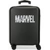 Marvel Power Marvel, Valigia da Cabina Nera, 38 X 55 X 20 cm, Rigida Abs, Chiusura a Combinazione Laterale, 34 L, 2 kg, 4 Ruote Doppie, Bagaglio a Mano, Nero