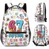 Joalpysm 67 Graffiti Zaino per la scuola per adolescenti, Six Seven, colorato, impermeabile, con stampa all-over, grande capacità, casual, per scuola, viaggi, campeggio, tempo libero