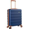 Cabin Max Anode, Bagaglio a mano, leggero, rigido, 4 ruote, lucchetto a combinazione, navy / marrone, 55 x 40 x 20 cm